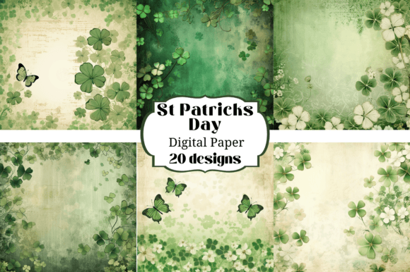 20 St. Patricks Day Shamrock Backgrounds for Creative Projects