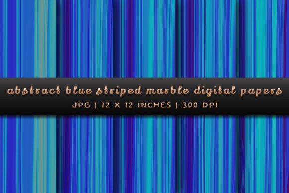 Abstract Blue Striped Marble Backgrounds for Modern Design