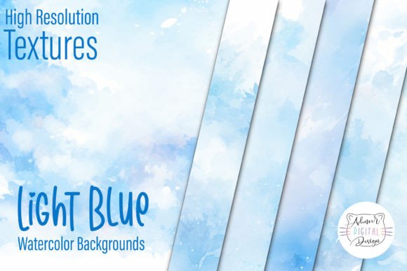 Calm and Creative: The Versatile Appeal of Light Blue Watercolor Backgrounds