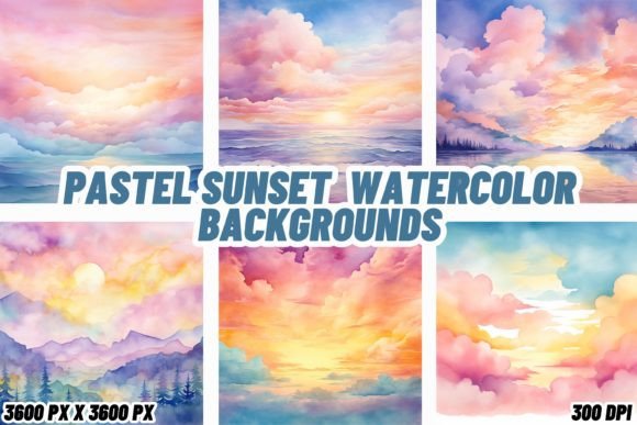 Designing with Twilight: The Art of Pastel Sunset Watercolor Backgrounds