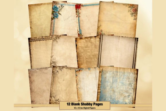 Elevate Projects with Blank Shabby Digital Papers Backgrounds