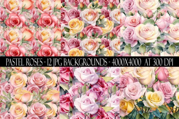 Elevate Your Brand with Pastel Roses Backgrounds