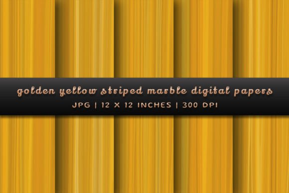 Golden Yellow Striped Marble Backgrounds for Creative Projects