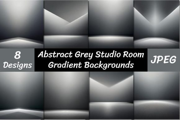 Grey Studio Room Gradient Backgrounds: Subtle Depth for Modern Design