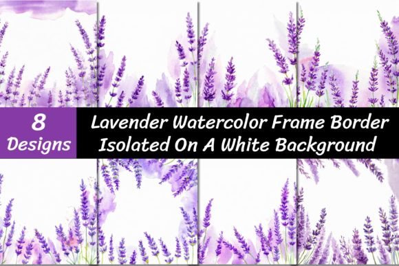 Lavender Watercolor Frame Backgrounds: A Soft Touch for Any Design