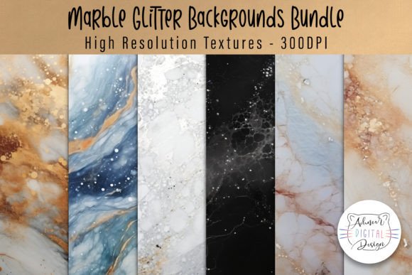 Marble Glitter Backgrounds Bundle: Instant Elegance for Your Projects
