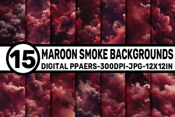 Maroon Smoke Backgrounds Digital Papers: A Designer's Deep Dive