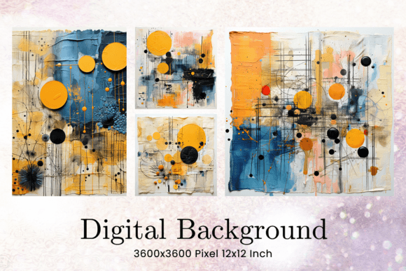 Oil Paint Texture Wall Art Backgrounds for Digital Design