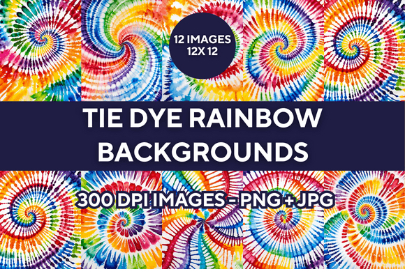 Tie Dye Rainbow Watercolor Backgrounds: A Designer's Guide
