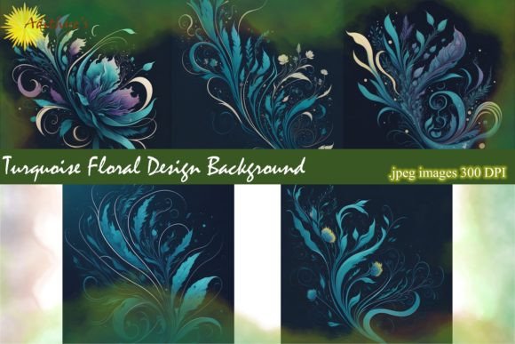 Turquoise Floral Design Backgrounds: A Creative Toolkit
