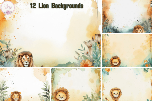 Unleash Your Creative Roar with Lion Watercolour Scrapbook Backgrounds