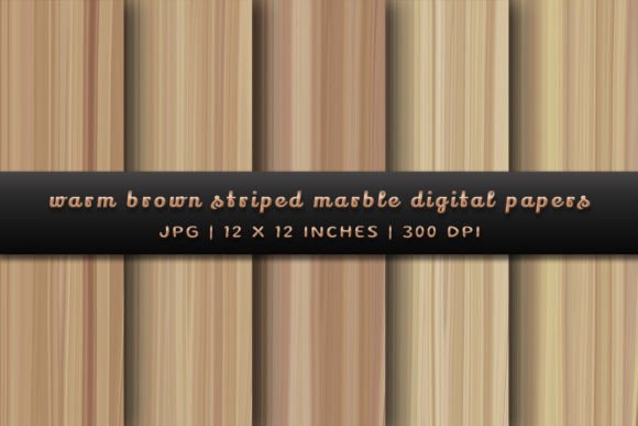 Warm Brown Striped Marble Backgrounds for Designers