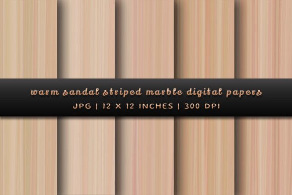 Warm Sandal Striped Marble Backgrounds for Elegant Design