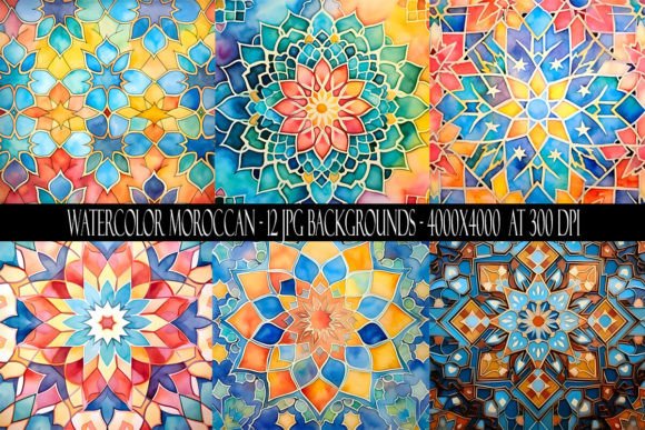 Watercolor Moroccan Backgrounds: A Rich, Artistic Foundation